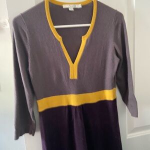 Boden Purple and Yellow Dress